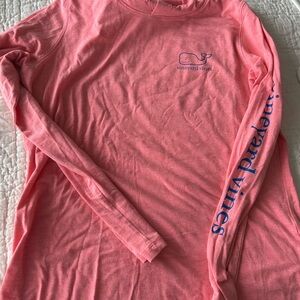 Vineyard Vines Coral Pink Long Sleeve Top